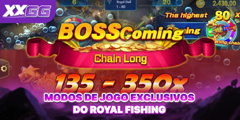 Modos de jogo exclusivos do Royal Fishing